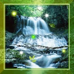 waterfall gold live wallpaper android application logo